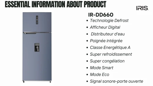 REFRIGERATEUR IRIS IR-DD660 DEFROST (AFFICHEUR DIGITAL)