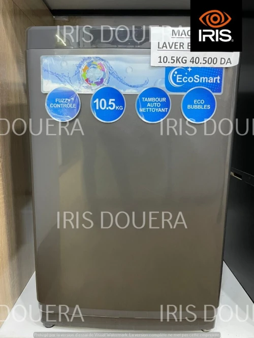 IRIS MACHINE A LAVER TOP AUTOMATIQUE ECOSMART 10.5KG SOFTDOOR (BLANC/GRIS/NOIR)