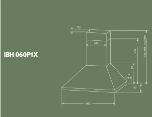 HOTTE DE CUISINE IBH060P1X 