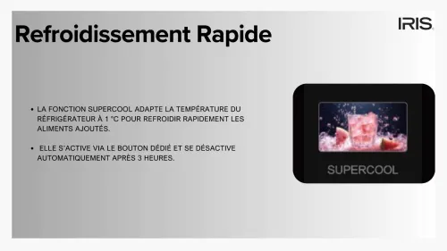 REFRIGERATEUR IRIS IR-DD480 DEFROST (AFFICHEUR DIGITAL)