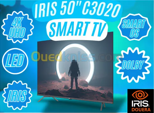 TV IRIS 50 C3020 SMART OS +NETFLIX 50POUCES UHD 4K