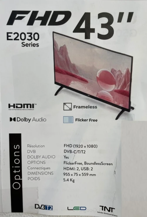TV IRIS 43E2020 42POUCES FHD SIMPLE