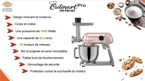 IRIS PETRIN MULITIFONCTIONS 6.5 LITRES 1800 WATTS 10 VITESSES