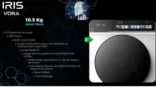 MACHINE A LAVER IRIS VORA 10.5KG BLANCHE
