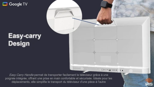 PORTABLE TV IRIS 24" G4030P 24POUCES GOOGLE TV FHD LED (Batterie +3h)