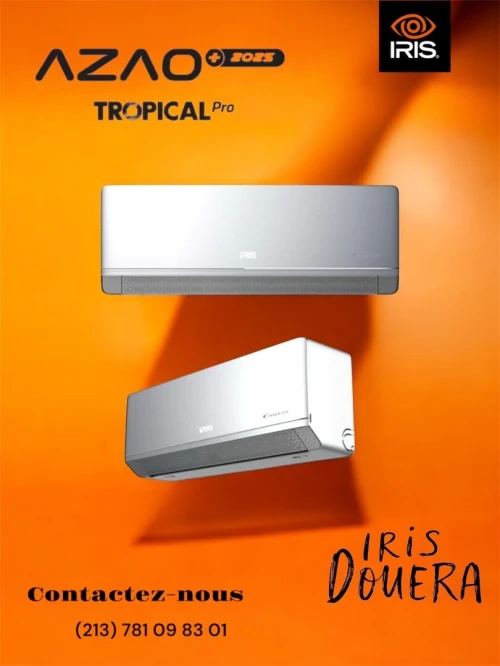 CLIMATISEUR IRIS AZAO+ PRO 18000 BTU SUPER TROPICAL INVERTER T3 2025 GRIS