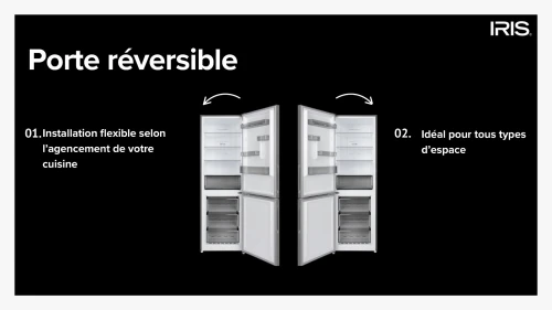 REFRIGERATUER IRIS IR-CN410 NO-FROST COMBINÉ INOX