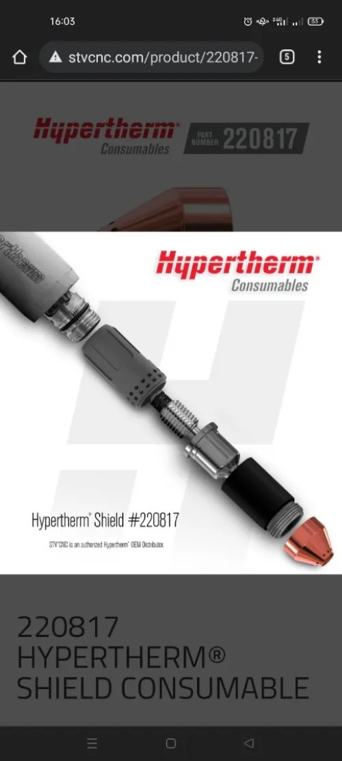 Hypertherm consommables originaux torches Power Max