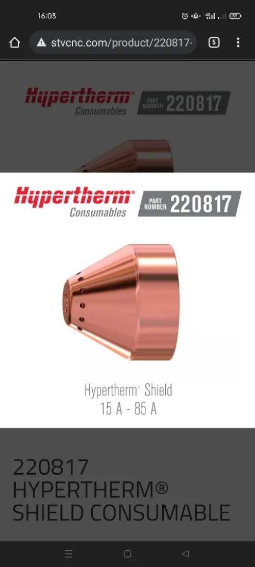 Hypertherm consommables originaux torches Power Max