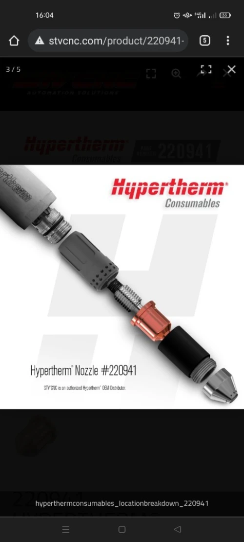 Hypertherm consommables originaux torches Power Max