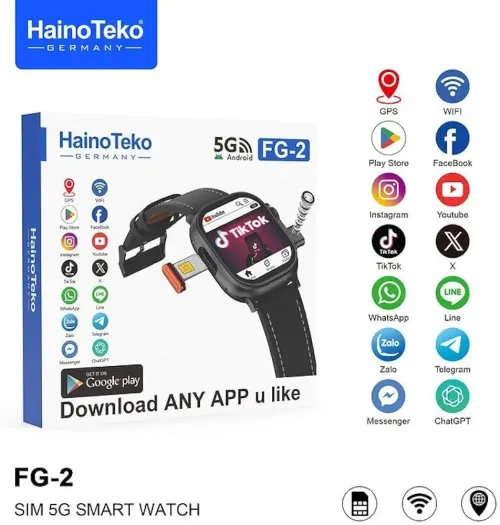 Smart watch 5G 4GB 64GB Wifi Bluetooth Camera ساعة أندرويد ذكية بحجم 64 جيغا بايت مع دعم شبكات الجيل الخامس