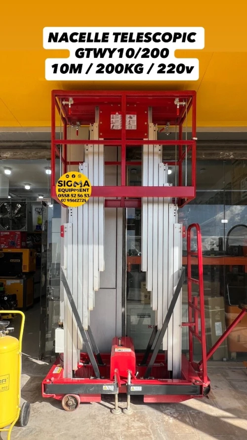NACELLE 10M / TELESCOPIC / CISEAU / 220V / 24V