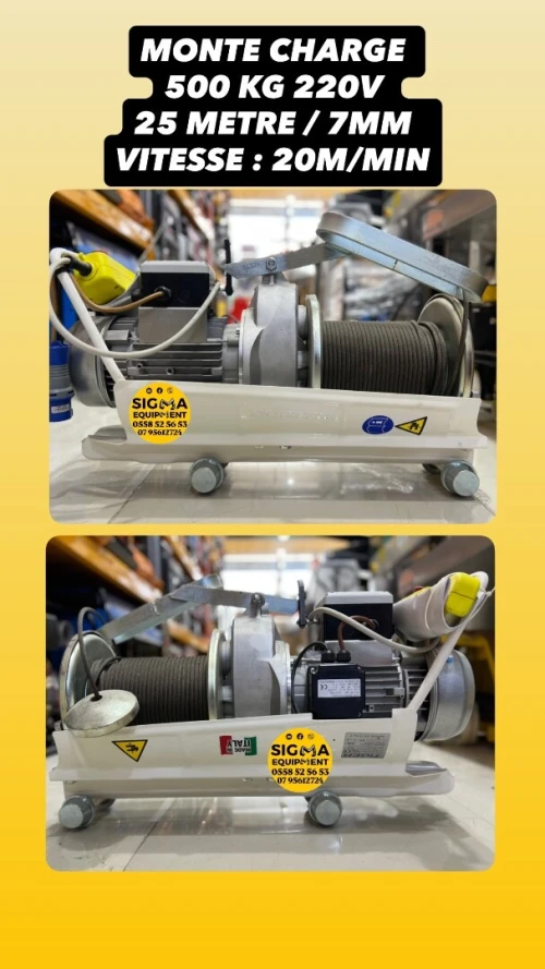 MONTE CHARGE ITALIE 500KG 1000KG 1800KG ( CHASSIS SUR ROULEMENT )
