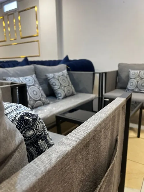  LIQUIDATION SALON JARDIN EN ALUMINUIM 04 PLACES AVEC TABLE BASSE  IMPORTATION 