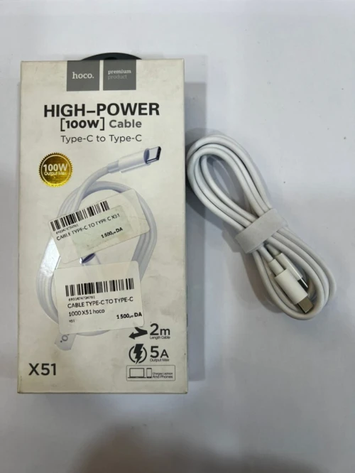 CABLE TYOE C TO TYPE C 1000*511 HOCO 