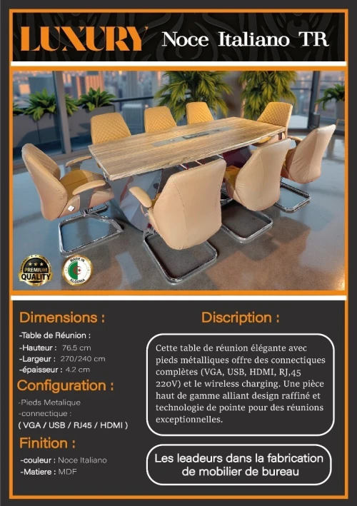TABLE DE RENUION PDG-VIP -TOUTE LES GAMMES -IMPORTATION 