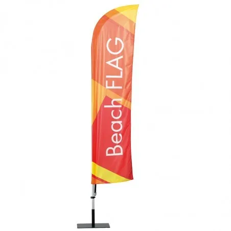 Beach flag courbé 2,80 Mètre