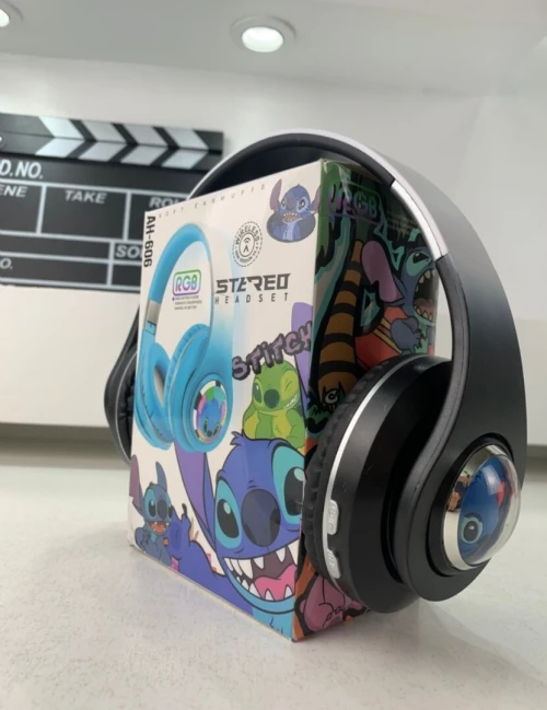 Casque Audio Design Stitch pour Enfants avec Connexion Bluetooth, USB et Carte TF سماعات رأس للأطفال