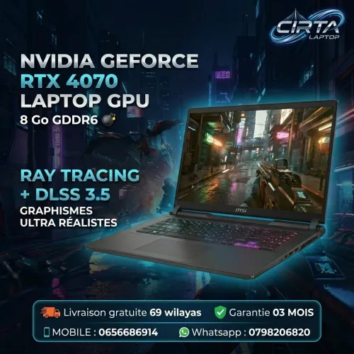 MSI VECTOR 17 HX i9-14900HX 5.8GHz RTX 4070 240Hz 2.5K QHD laptop gamer