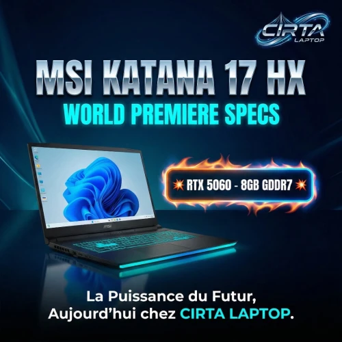 MSI KATANA 17 HX i7-14650HX 5.2GHz RTX 5060 240Hz 2.5K QHD laptop gamer
