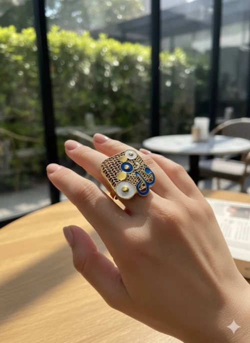  BAGUE  خواتم راقية وأنيقة  بتصميم فاخر مكتوب عليه كل