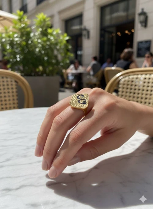  BAGUE  خواتم راقية وأنيقة  بتصميم فاخر مكتوب عليه كل
