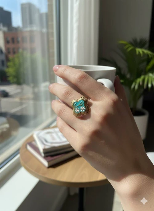  BAGUE  خواتم راقية وأنيقة  بتصميم فاخر مكتوب عليه كل