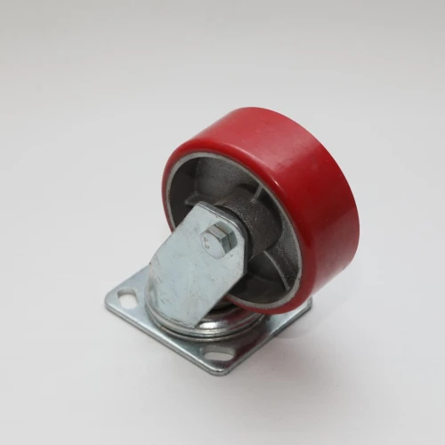 ROUE PIVOTANTE _ 125 mm | Métal / Rouge