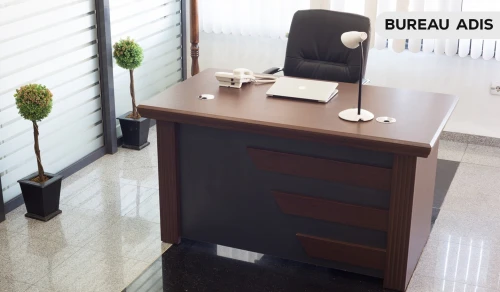 BUREAU ADIS PDG MDF AVEC CAISSON APRTIR 1.60 CAISSON + RETOUR