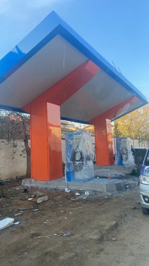 Habillage façades  allucoband et mur rideaux