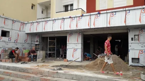 Habillage façades  allucoband et mur rideaux
