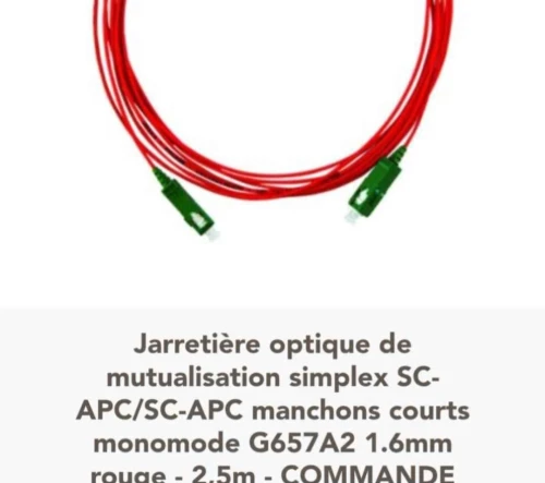Matériel fibre optique FTTH 