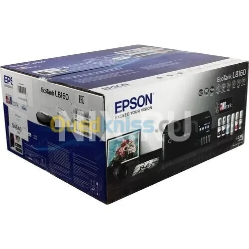 EPSON ECOTANK L8160 - IMPRIMANTE MULTIFONCTION A4 - JET D'ENCRE - RECTO VERSO - WIFI - STANDARD + PHOTO - 6 COULEURS
