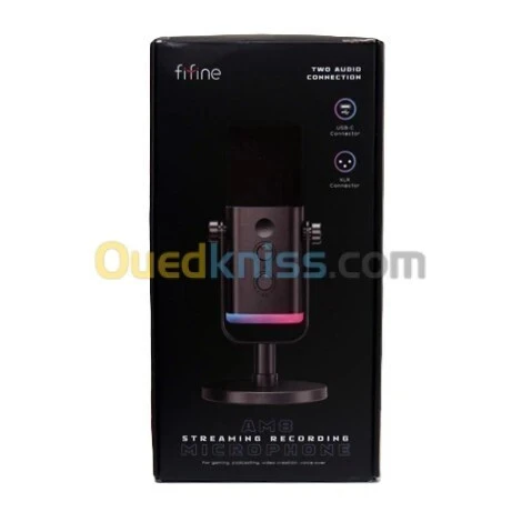 FIFINE AM8 DYNAMIC - MICROPHONE USB / XLR - STREAMING / PODCAST / GAMING - WINDOWS / MAC / PS4 / PS5 - RGB - BLACK