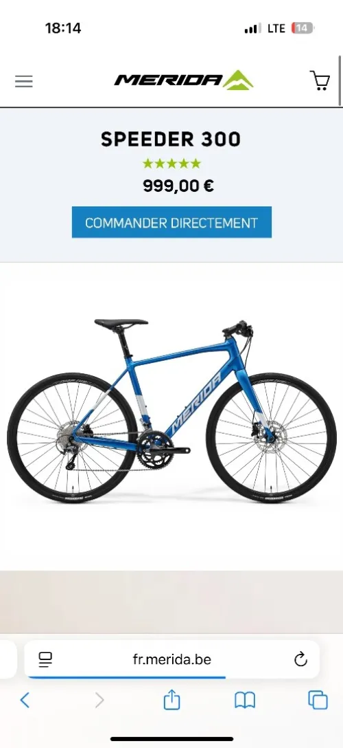 Vélo de route merida speeder 300
