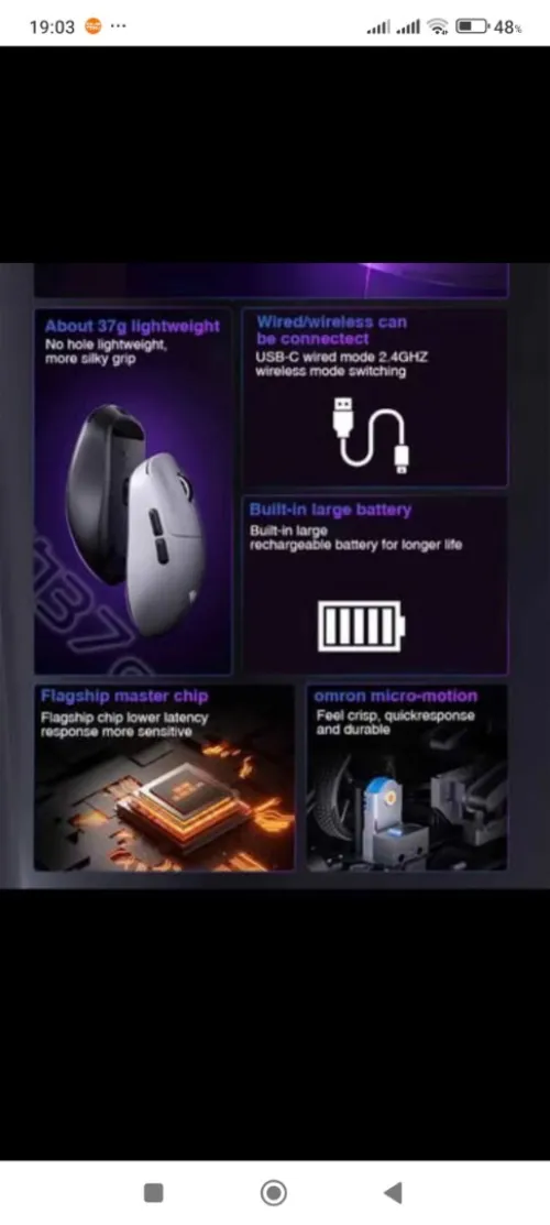 Souris AULA SC800 8K Gaming mouse  E-sport  Double Wireless/Wired mode, Capteur TTC  فأرة كمبيوتر