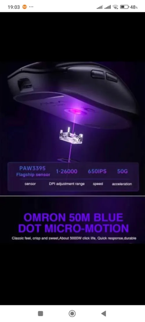 Souris AULA SC800 8K Gaming mouse  E-sport  Double Wireless/Wired mode, Capteur TTC  فأرة كمبيوتر