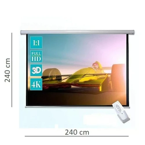 Ecran de projection MACTECH électrique mural blanc 240cm x 240cm