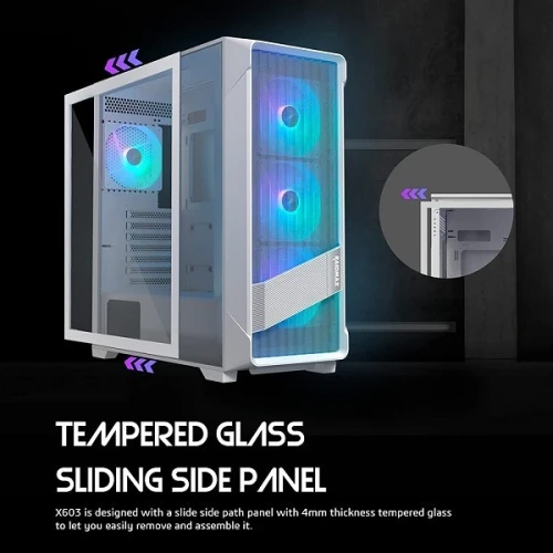 CASE RAIDMAX X603 LITE WHITE ARGB