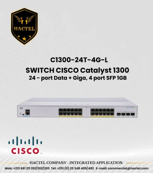 CISCO Switch C1300 24 et 48 Port PoE et Non PoE avec SFP 1GB et 10GB SFP+ Ports