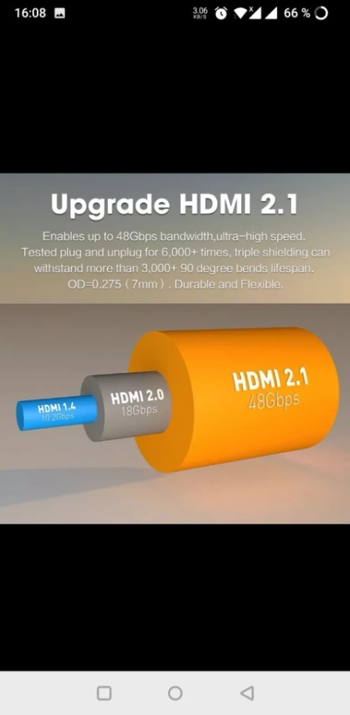 Câble HDMI 2.1 8K 