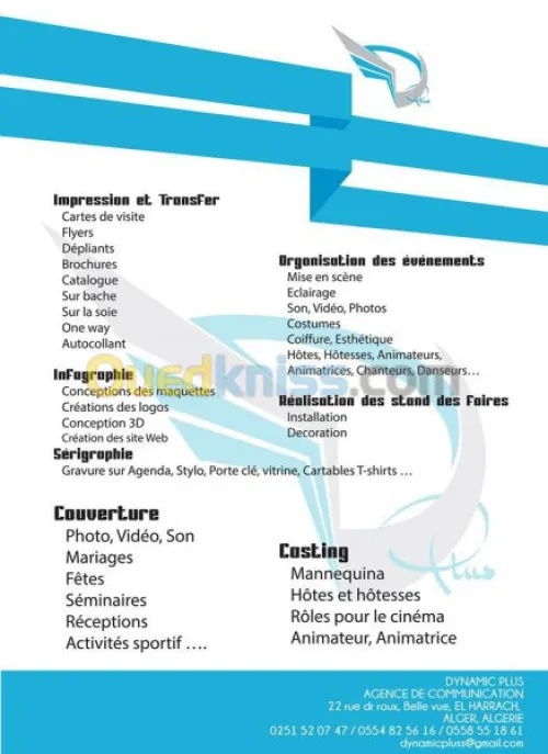 Impression , publicité et organisation