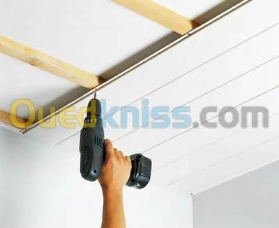 montage PVC faux plafond 