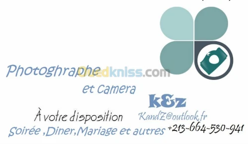 Photoghraphe Man et camera Woman