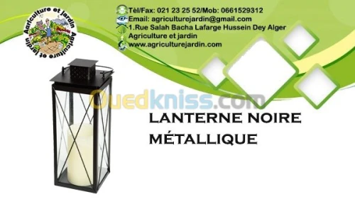 lanterne noire métallique