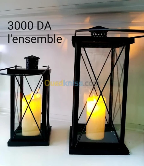 lanterne noire métallique