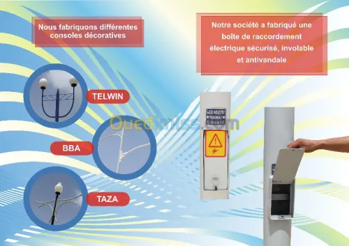 fabrication materiels d'eclairage