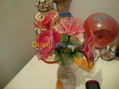 les assiettes .les fleurs  