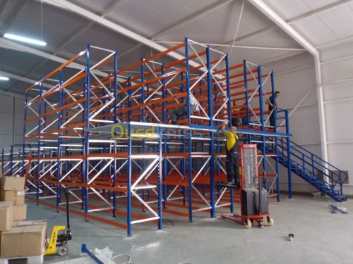 Rayonnage sur mezzanine 