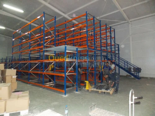 Rayonnage sur mezzanine 